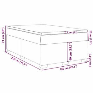 vidaXL szürke műbőr rugós ágy matraccal 120 x 200 cm kép