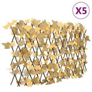 vidaXL 5 db narancssárga bővíthető műjuharlevélrács 180 x 60 cm kép