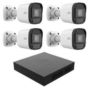 Uniview megfigyelő készlet 4 kamera 2MP IR 20m XVR 4 csatorna 2MP + 2 csatorna IP 6MP kép