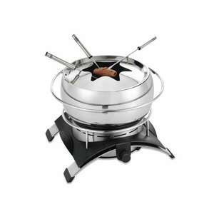 Novis Fondue készlet, INOX, rozsdamentes acél, állítható hőmérséklet, 6 villa, 2l űrtartalom, tapadásmentes, elegáns kivitel, ezüst kép