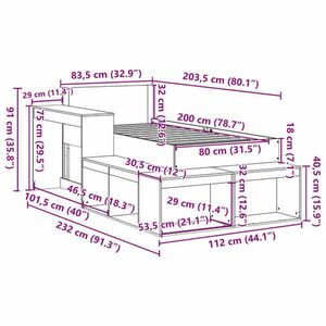 vidaXL viaszbarna tömör fenyő ágykeret matrac nélkül 80x200 cm kép