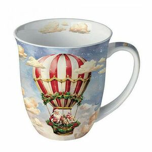 AMB.38419230 Santa&- 039;s air balloon porcelánbögre 0, 4l kép