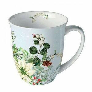 AMB.38418990 White poinsettia porcelánbögre 0, 4l kép