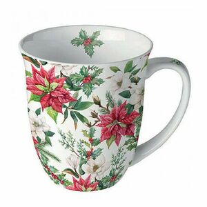 AMB.38418875 Christmas florals porcelánbögre 0, 4l kép