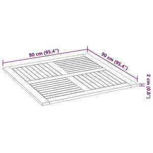 vidaXL tömör akácfa négyzet alakú asztallap 90 x 90 x 2 cm kép