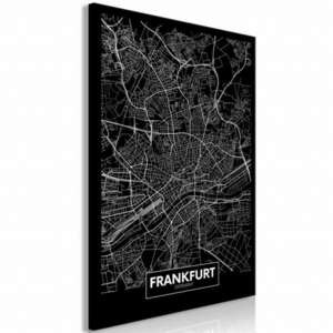 Frankfurt sötét térképe (1 rész) függőleges 80x120 - vászonkép kép