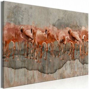 Flamingó-tó (1 rész) Széles 90x60 - vászonkép kép