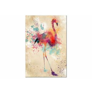 Akvarell Flamingo (1 rész) Függőleges 40x60 - vászonkép kép