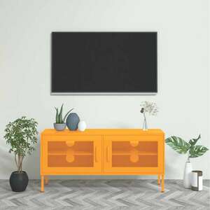 vidaXL mustársárga acél TV-szekrény 105 x 35 x 50 cm kép