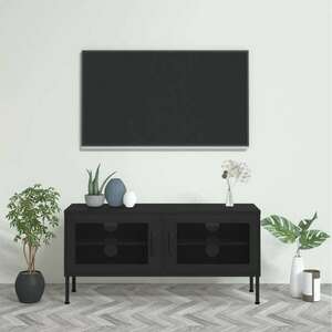 vidaXL fekete acél TV-szekrény 105 x 35 x 50 cm kép