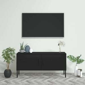 vidaXL fekete acél TV-szekrény 105 x 35 x 50 cm kép