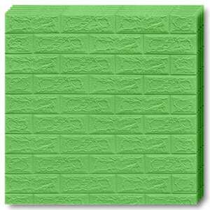 90x Brick Wallpaper 3D Teno® készlet, fedofelület 47, 7 nm, öntapadós, vízálló, könnyen felszerelheto, modern design, 70x77 cm, zöld kép