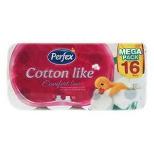 Toalettpapír PERFEX Cotton Comfort Line 3 rétegű 16 tekercses kép