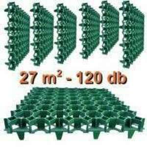 27 NM Zöld műanyag gyeprács 50x50 cm, 3500 kg teherbírással kép