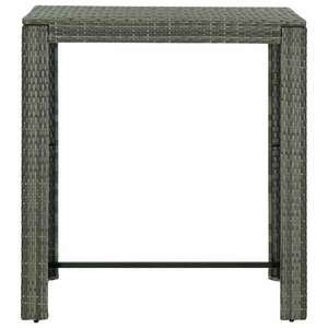 Szürke polyrattan kerti bárasztal 100 x 60, 5 x 110, 5 cm kép