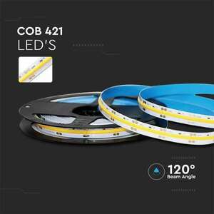 V-TAC DC24V COB LED szalag szett IP20, 420 db/m, Hideg fehér - SKU 2678 kép