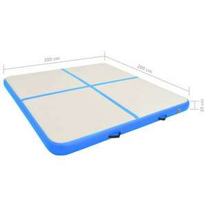 vidaXL kék PVC felfújható tornamatrac pumpával 200 x 200 x 20 cm kép