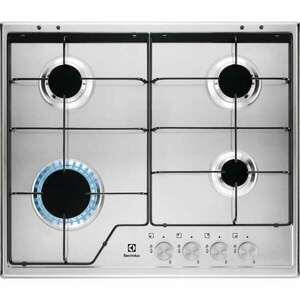 Electrolux KGS6424SX Beépíthető gáz főzőlap, 60 cm, 4 főzőzóna, Mechanikus vezérlés, Ezüst kép