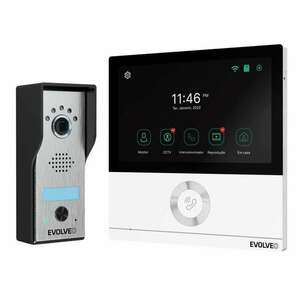 EVOLVEO DoorPhone AHD7, otthoni WiFi videotelefon készlet kapu- vagy ajtóvezérléssel fehér monitorral kép