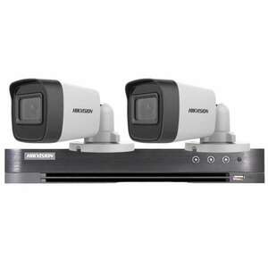 CCTV rendszer Hikvision 2 kamerák 5MP, 2.8mm objektív, IR 30m, 4-csatornás DVR 5MP, AUDIO kép