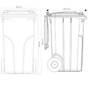 Hulladék- és hulladékgyűjtő tartály europlast austria - barna 240l bio kép