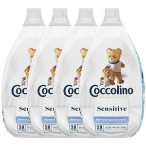 Coccolino Ultimate Care Sensitive Pure ultrakoncentrált Öblítő 232 mosás 4x870ml kép