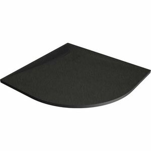 HD Marco Black 90x90 SMC kompozit slim szögletes íves kőhatású zuhanytálca, 2, 6 cm magas, szifon nélkül kép