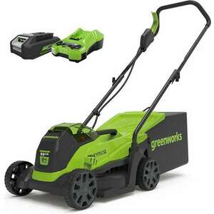 Fűnyíró fűgyűjtős, akkumulátoros Greenworks GD24LM33K2 24 v, 33 cm, akku- és töltővel kép