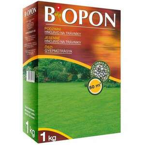 ŐSZI GYEPMŰTRÁGYA 1KG - BIOPON granulátum 50 m2-re elegendő többkomponensű professzionális ásványi tápanyag fűgyepre - B1077 kép