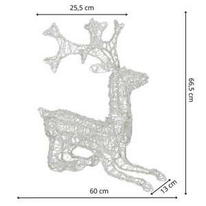 Springos dekoráció rénszarvas 130 led kép