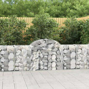 vidaXL 8 db íves horganyzott vas gabion kosár 200x30x80/100 cm kép