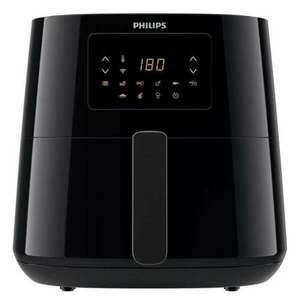 Philips HD9280/90 Airfryer Essential Collection olajmentes sütő, űrtartalom 6.2 L, Rapid Air, Digital, Wifi, 7 beállítás, Fekete test / Fekete fogantyú kép