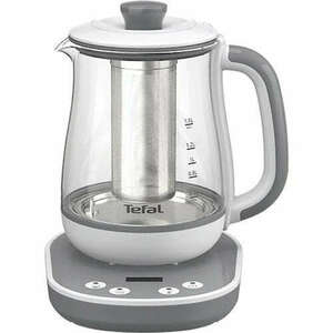 Tefal BJ551B10 Tastea Teafőző, 8 hőmérséklet-beállítás, 1, 5 L, digitális kijelző, melegen tárolási funkció, szürke / fehér kép