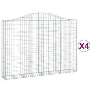 4 db íves horganyzott vas gabion kosár 200x30x140/160 cm kép