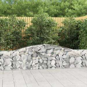 vidaXL 20 db íves horganyzott vas gabion kosár 400x30x60/80 cm kép