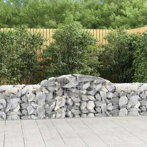 vidaXL 30 db íves horganyzott vas gabion kosár 300x50x60/80 cm kép