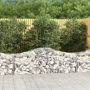 vidaXL 30 db íves horganyzott vas gabion kosár 200x50x60/80 cm kép