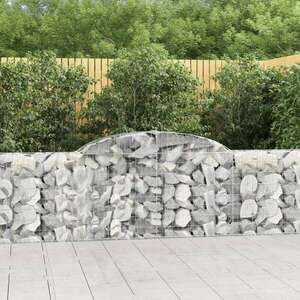 8 db íves horganyzott vas gabion kosár 300x30x80/100 cm kép