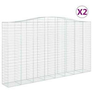 2 db íves horganyzott vas gabion kosár 400x50x220/240 cm kép