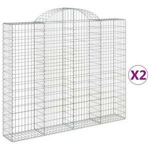 2 db íves horganyzott vas gabion kosár 200x30x160/180 cm kép