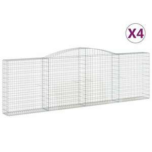 4 db íves horganyzott vas gabion kosár 400x30x120/140 cm kép