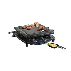 Steba elektromos grill és raclette lemez, RC 2.1, 26 x 26 cm, 8 raclette serpenyő, hőmérséklet szabályozás, ellenállás, könnyű tisztíthatóság, német modell, fekete kép