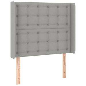 Világosszürke szövet led-es fejtámla 83x16x118/128 cm kép