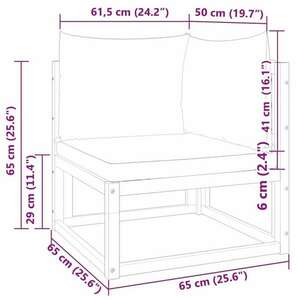vidaXL tömör akácfa kerti sarokkanapé párnákkal kép