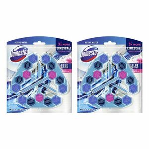 Domestos Power5+ WC frissítő blokk Blue Water Pink Magnolia (6x53g) kép