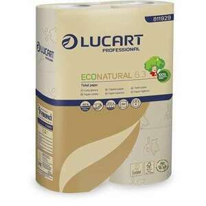 Lucart Eco Natural 6.3 toalettpapír, 3 rétegű kistekercses 27, 5m barna (811929Y) kép