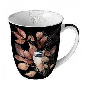 AMB.18417790 Lovely chickadee black porcelánbögre 0, 4l kép