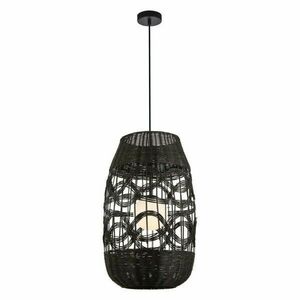 Rattan fekete állítható függőlámpa Milagro Arona Black 400 (ML0355) 1xG9 kép