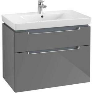 VILLEROY & BOCH Subway 2.0 fürdőszobai alsószekrény 2 fiókos glossy grey A91400FP kép