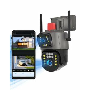 CLAUSTEEL FullHd 4MP PTZ WiFi megfigyelő kamera, kültéri/beltéri, Éjjellátó szín, Kétirányú kommunikáció, Intelligens követés, IP66, Mozgásjelző, microSD kártya 64 GB mellékelve kép